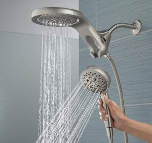 Bay Pines Shower Installation handheld shower head client 300x282