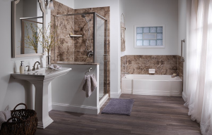 Dunedin Bathroom Remodeling shower pan step in tub client 300x192